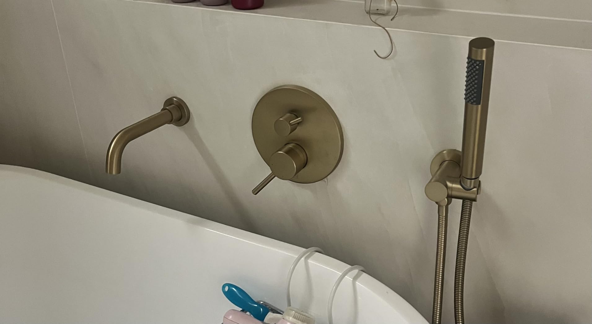 Wall Mount Bathroom Faucets Matte Black, Rough-in Valve Included customer photo 2