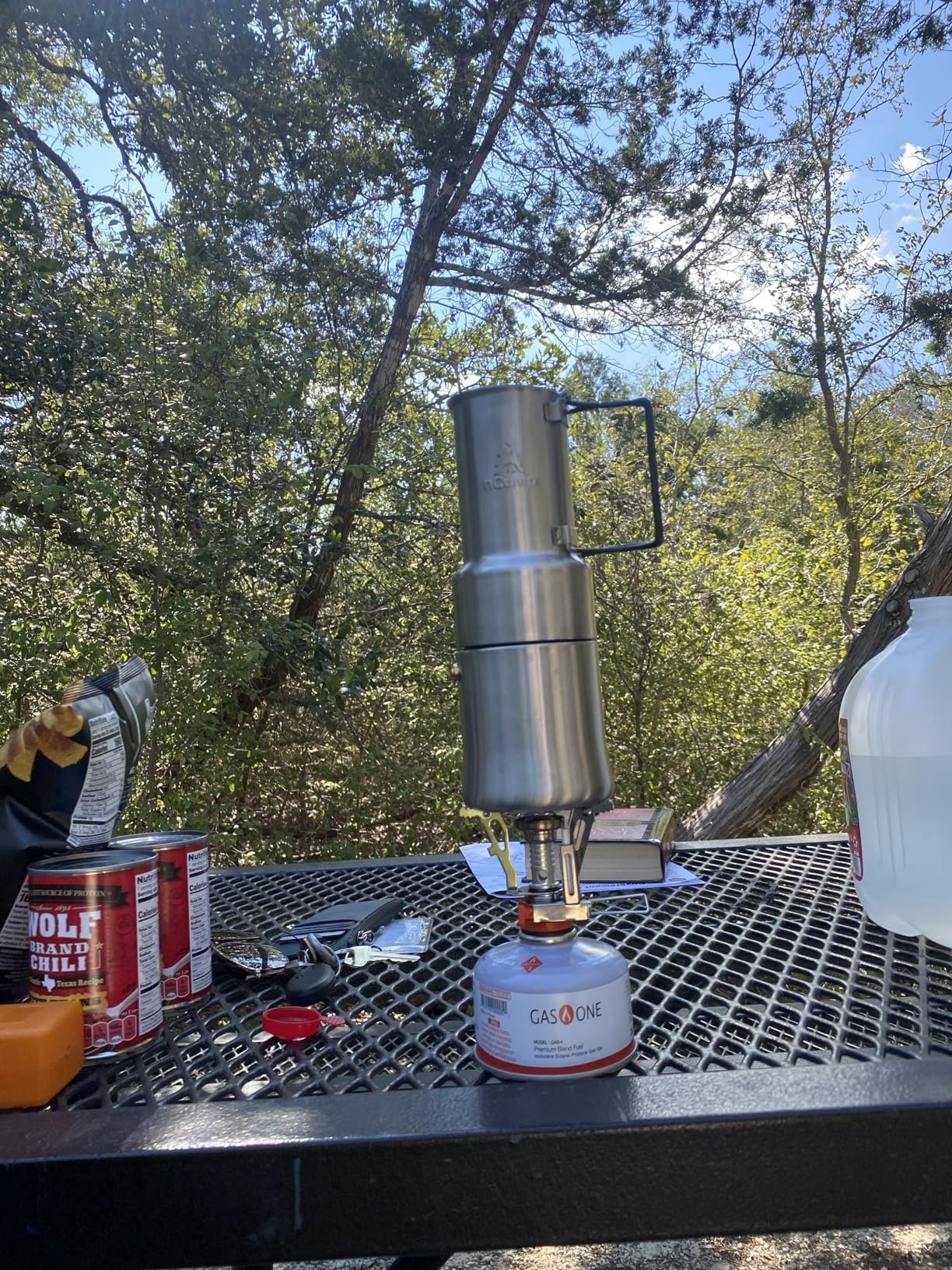 nCamp - Café, Portable Coffee Maker, Portable Espresso Machine, Compact Camping Coffee Maker, Stainless Steel Travel Coffee Maker with Camping Coffee Cup, Reusable, 12 oz customer photo 1