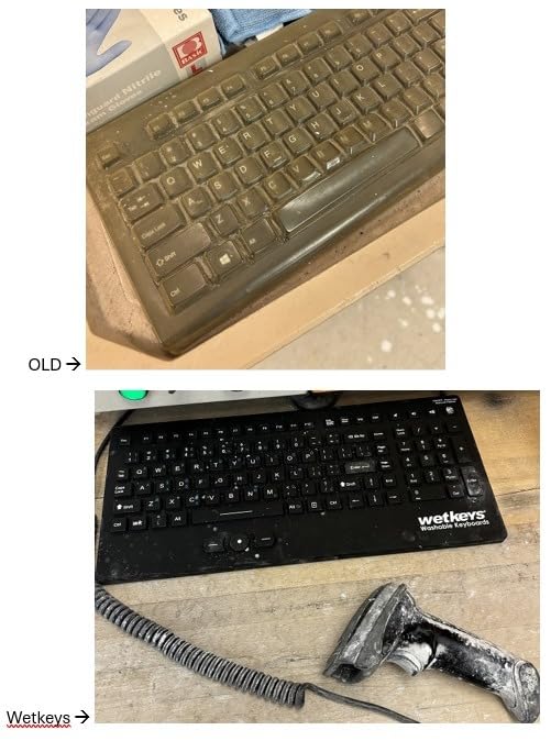 WetKeys Rugged-Point Industrial-Grade Heavy-Duty Full-Size Washable Keyboard with Track-Pointer and ON/Off Switch (USB) (Black) customer photo 1