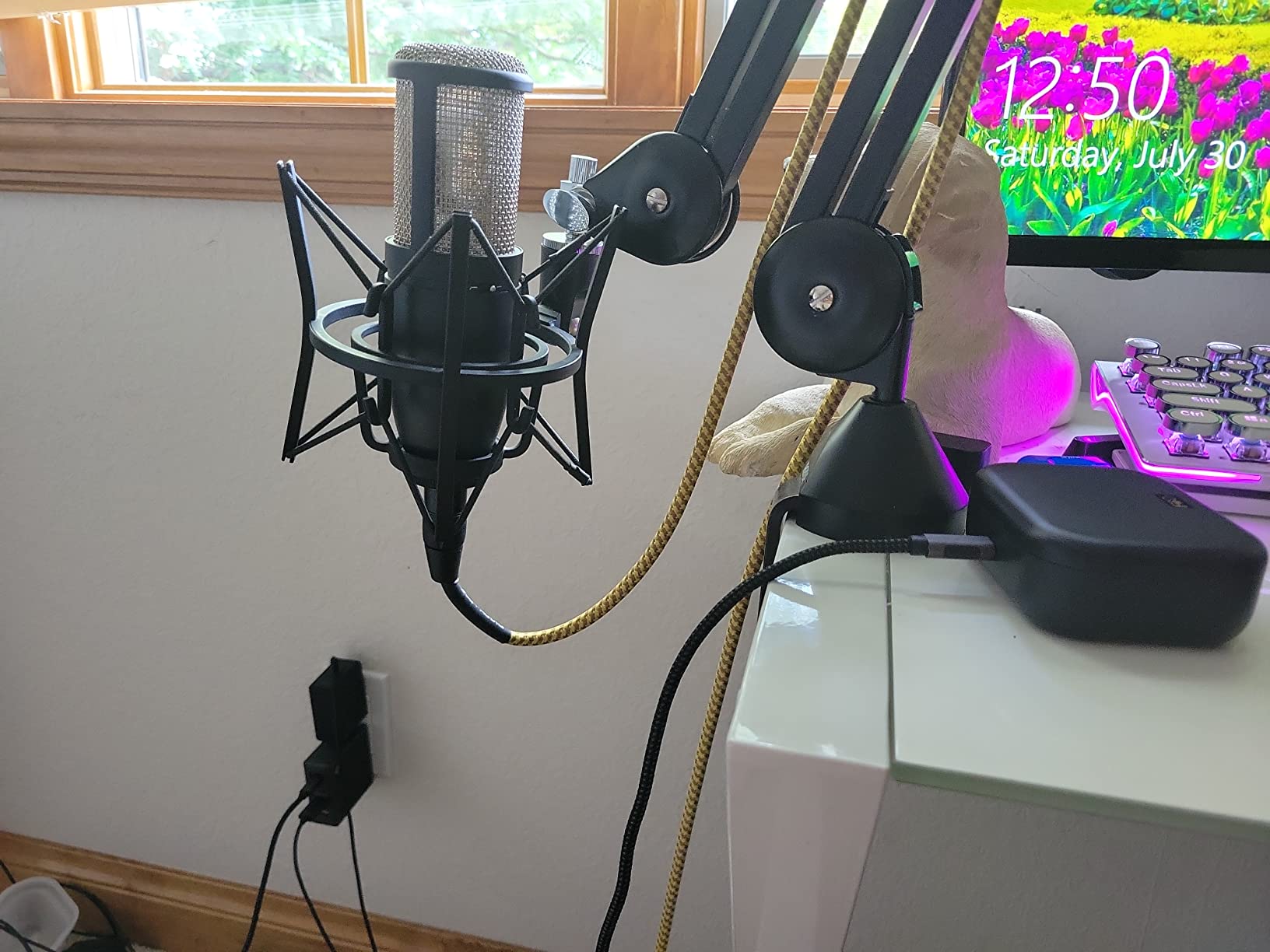 GLS Audio 15 Foot Mic Cable Balanced XLR Patch Cords XLR Male to XLR Female 15 FT Microphone Cables Brown Yellow Tweed Cloth Jacket - 15 Feet Mike customer photo 2