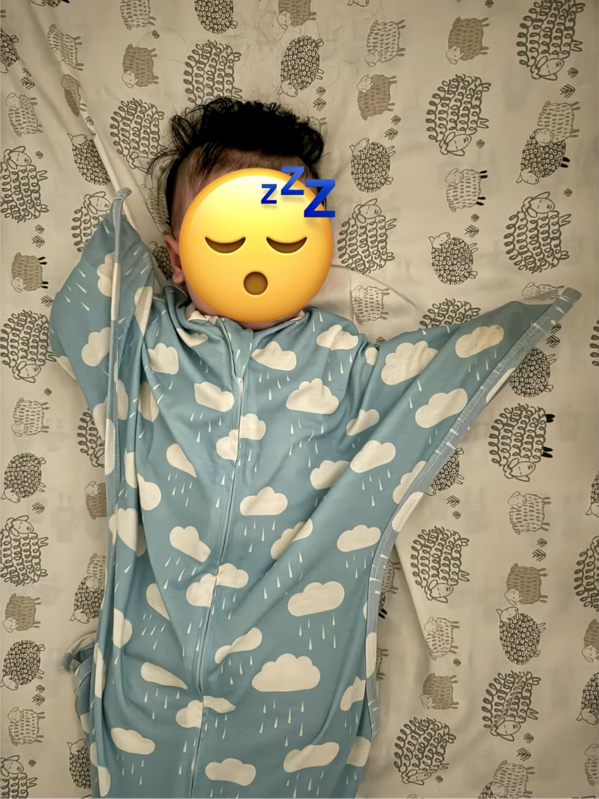 SleepingBaby Zipadee-Zip Transition Swaddle - Cozy Baby Swaddle Blanket with Zipper Convenience - Roomy Wearable Blanket for Easy Diaper Changes - Classic Grey, Small (4-8 Month) customer photo 1