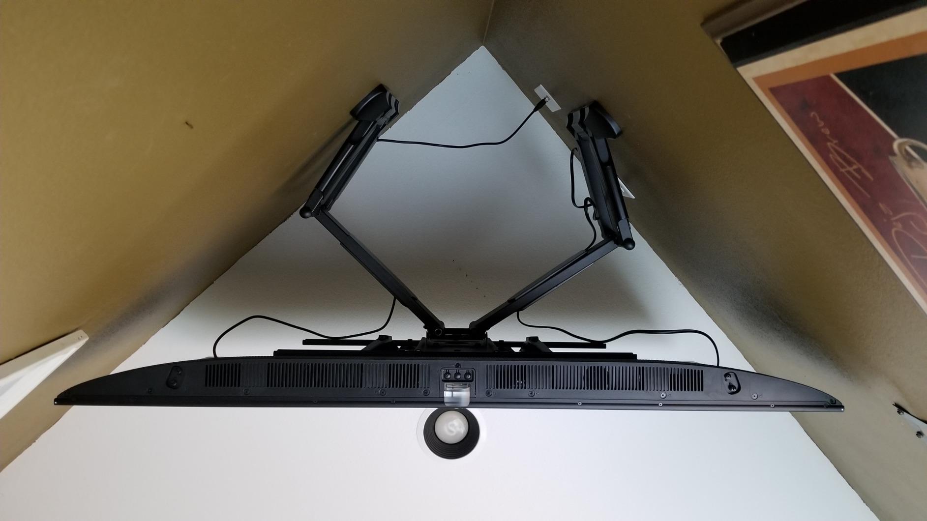 PERLESMITH Corner TV Wall Mount Bracket for 26-60 inch LED LCD Flat Curved Screen TVs up to 99 lbs, Full Motion Corner TV Mount with Dual Articulating Arms, Swivel, Tilt, Extension, Max VESA 400x400mm customer photo 1