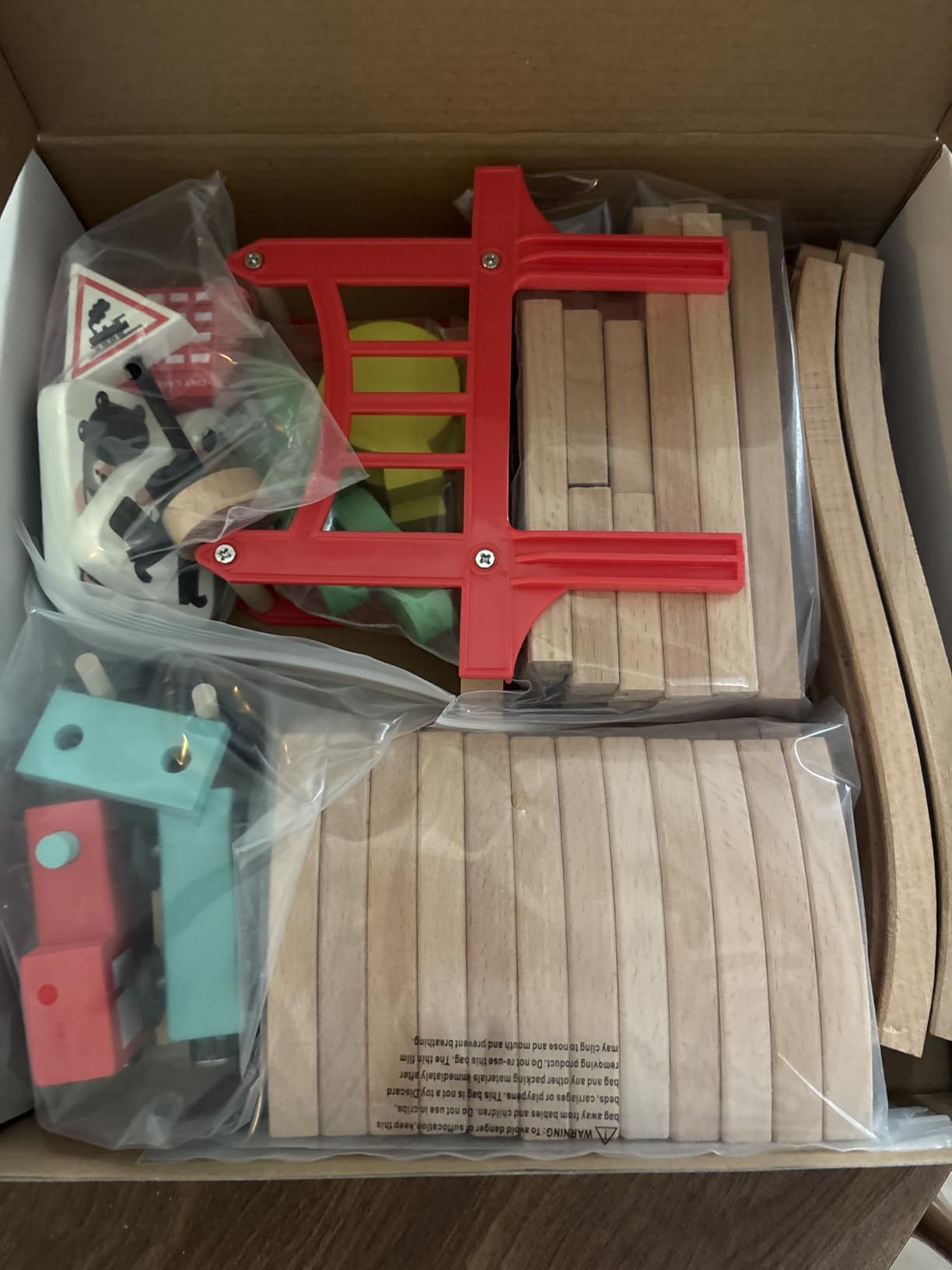 Tiny Land Wooden Train Set for Toddler - 39 Pcs - with Wooden Tracks Compatible with Major Brands - Expandable, Changeable - Train Toy for 3 4 5 Years Old Girls & Boys customer photo 1
