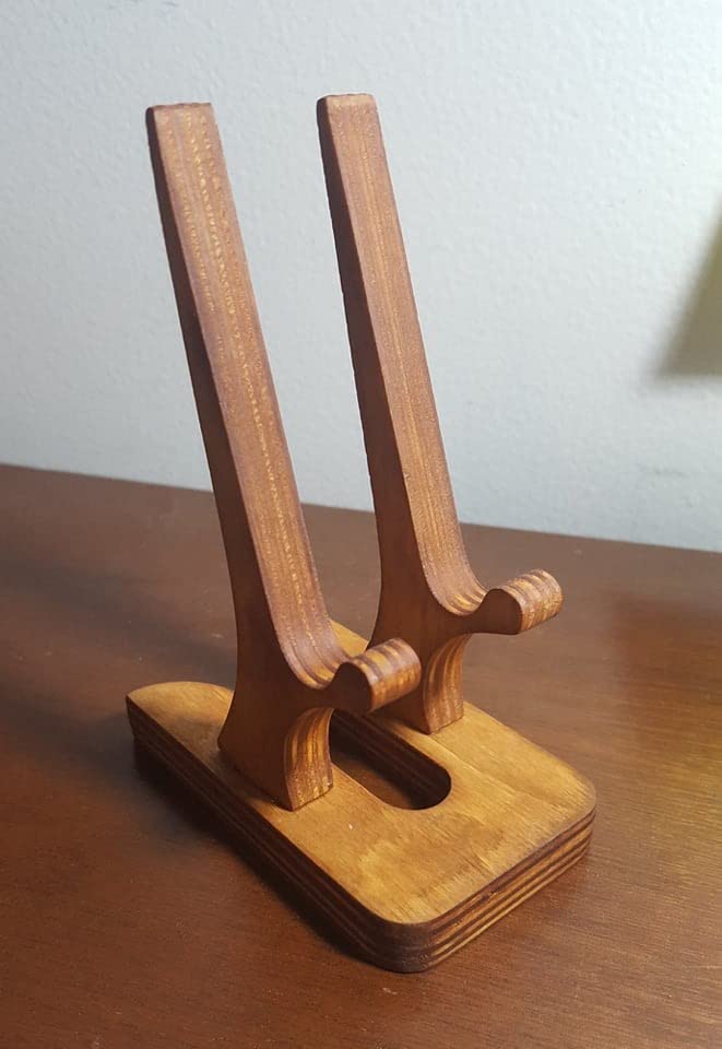 Rostmary Wooden Cell Phone Holder Tablet Stand for Desktop - Ideal for iPhone, iPad, Samsung, Tablet PCs, eReaders, Artwork Stand customer photo 1