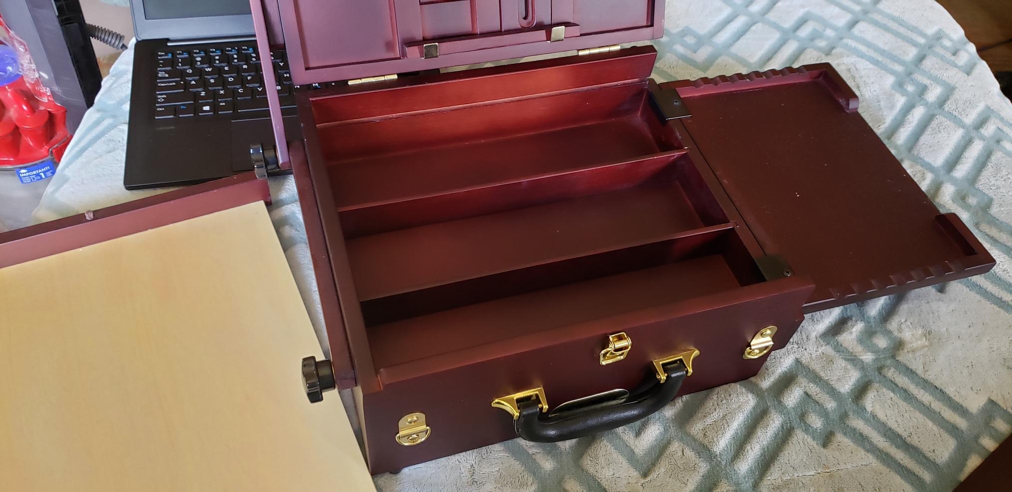 Soho Urban Artist Pochade Box for Plein-Aire Painting French Easel, Lightweight, Portable & Adjustable, Mahogany Finish customer photo 2