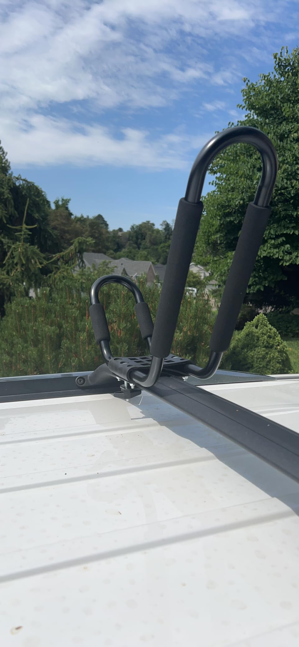 Leader Accessories Kayak Rack 2 Pair J Bar for Canoe Surf Board SUP On Roof Top Mount Crossbar with 4 pcs Tie Down Straps customer photo 2