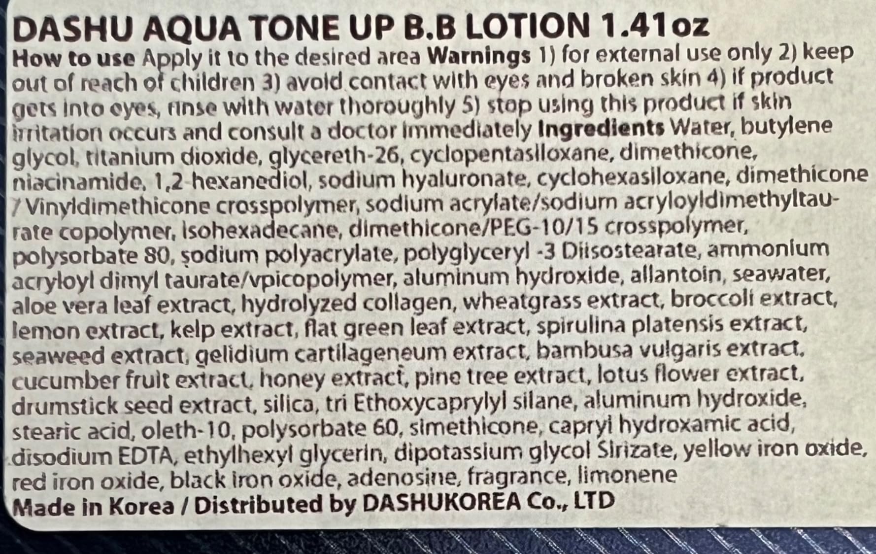 DASHU Korean BB Cream for Men | Aqua Tone-Up BB Lotion | Mens BB Cream with Seawater & Seaweed Extract | Hydrating Tinted Moisturizer for Face | Korean Skin Care (1.35 fl oz) customer photo 2