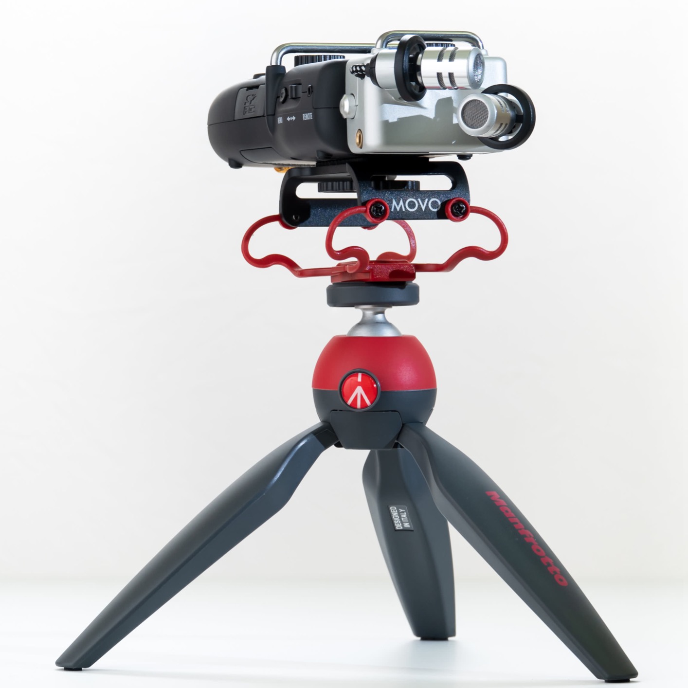 Movo SMM5-B Universal Microphone and Portable Recorder Shock Mount - Fits the Zoom H1n, H2n, H4n, H5, H6, Tascam DR-40x, DR-05x, DR-07x and others with a 1/4