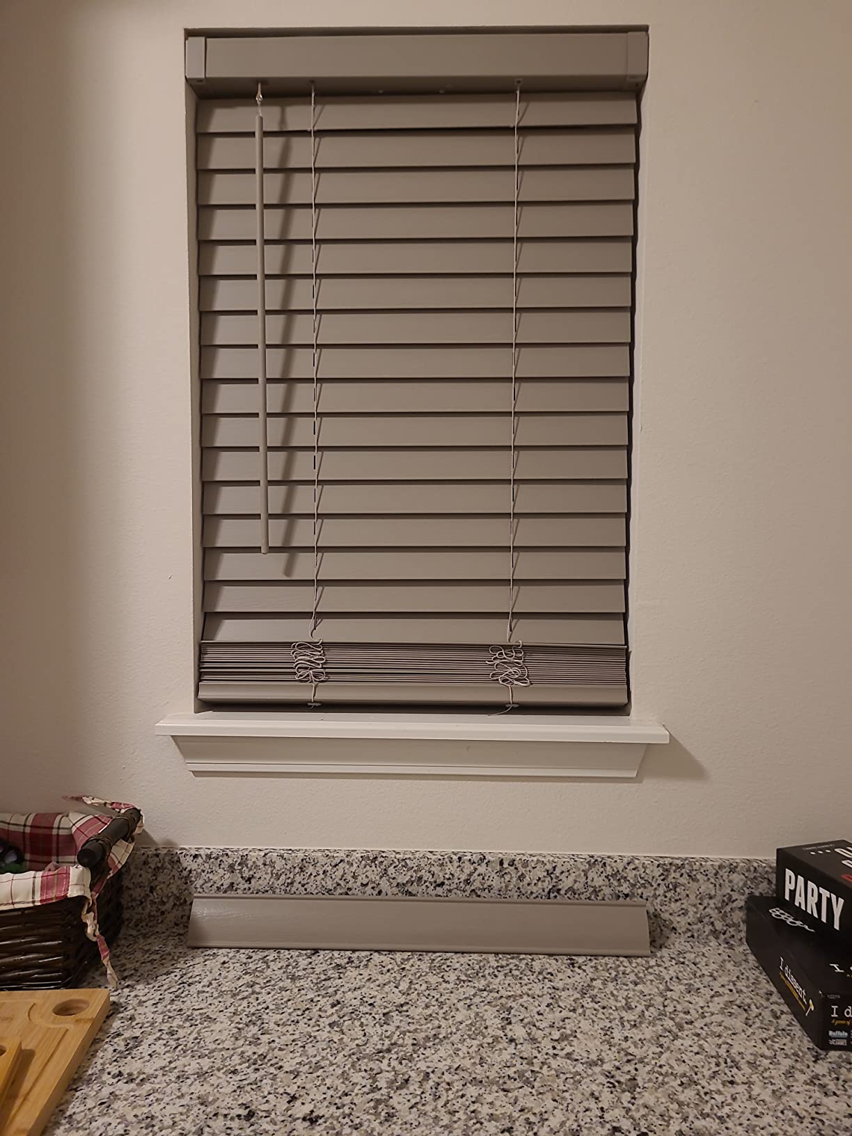 Cordless Room Darkening Plantation Blind - 34 Inch Width, 64 Inch Length, 2