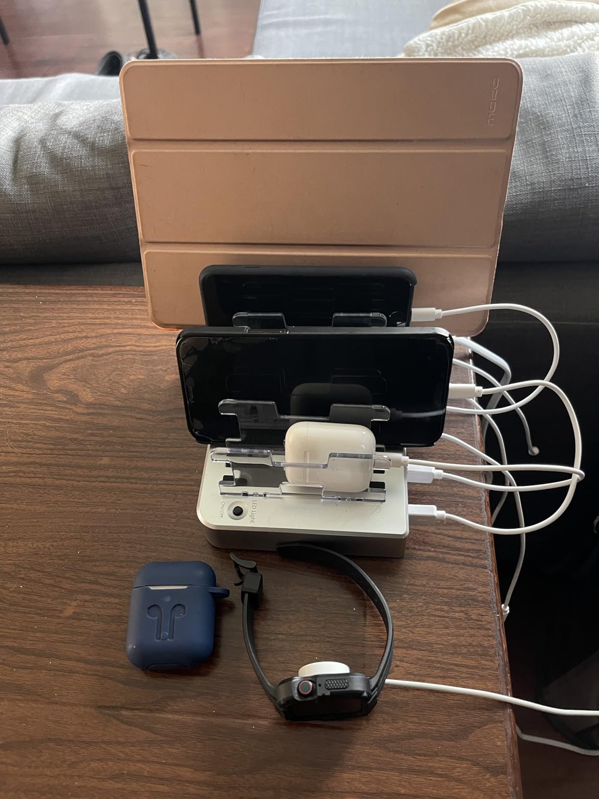 Charging Station for Multiple Devices - 6-Port USB Charging Dock for Apple & Android - Fast Multi-Charger Organizer for Phones, Tablets & More - Universal Desktop Charging Hub with Smart IC Tech customer photo 1