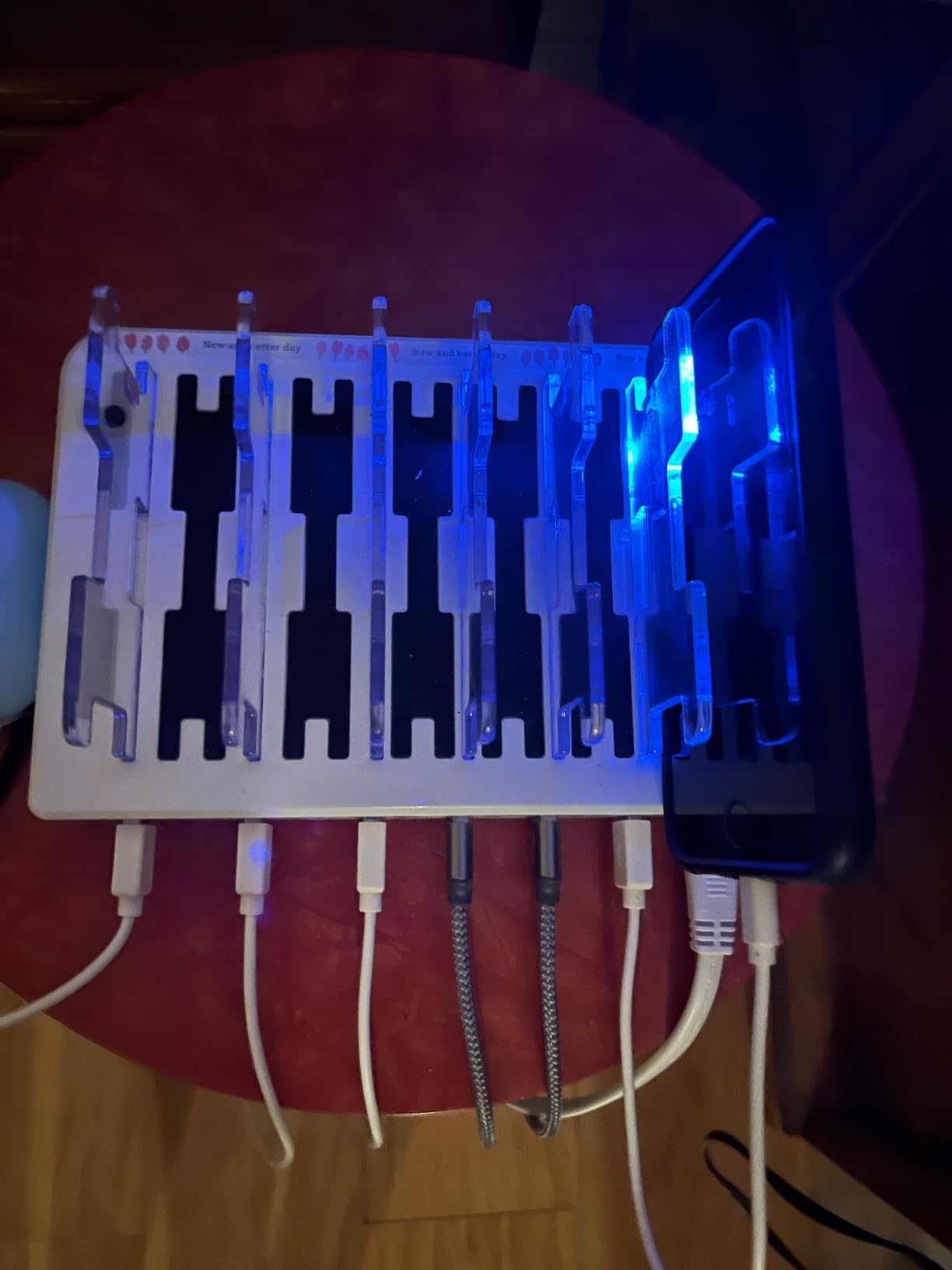 Charging Station for Multiple Devices - 6-Port USB Charging Dock for Apple & Android - Fast Multi-Charger Organizer for Phones, Tablets & More - Universal Desktop Charging Hub with Smart IC Tech customer photo 2