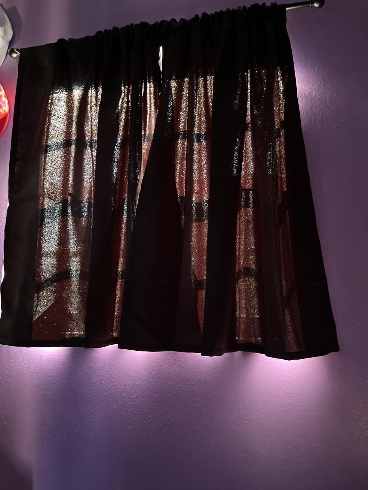 DWCN Blackout Curtains - Thermal Insulated, Energy Saving & Noise Reducing Bedroom and Living Room Curtains, Black, W 42x L 63 Inch, Set of 2 Rod Pocket Curtain Panels customer photo 2