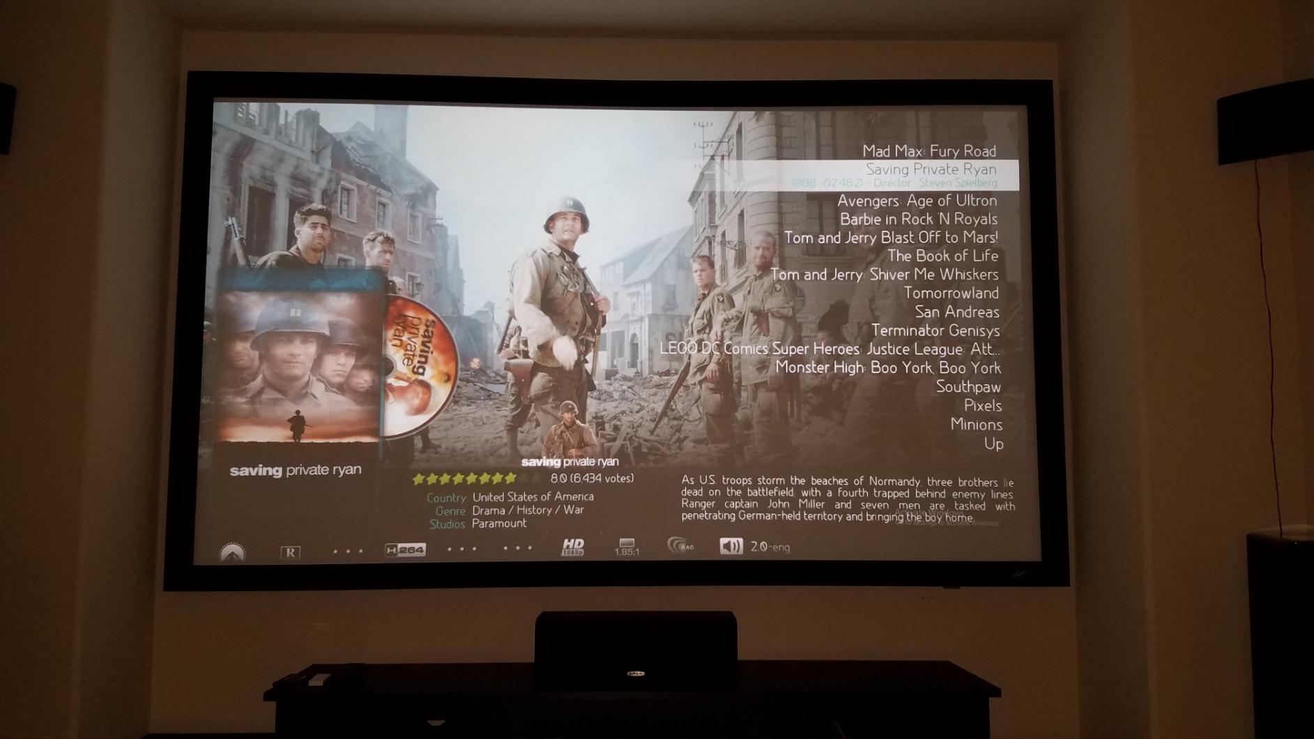 Akia Screens 150 Inch Projector Screen Fixed Frame 16:9 CineWhite UHD-B, Supports 8K 4K Ultra HD & 3D, Wall Mount Indoor Projection Screen for Home Theater, Cinema, Office Use, AK-FF150WH2 customer photo 2