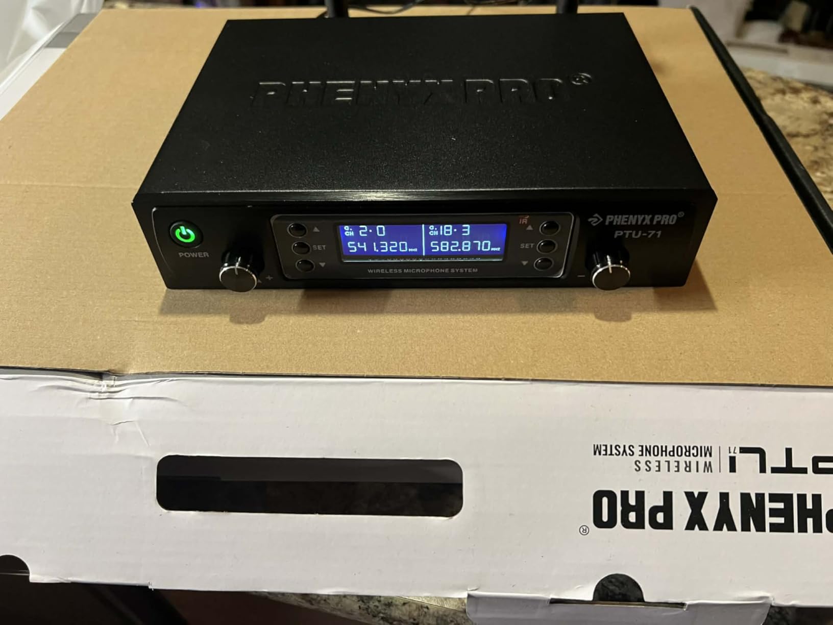 Phenyx Pro Wireless Microphone System, Dual Mic Set with Handheld/Bodypack/Lapel Mics,Auto Scan, 2x100 UHF Frequencies,328ft Range customer photo 1