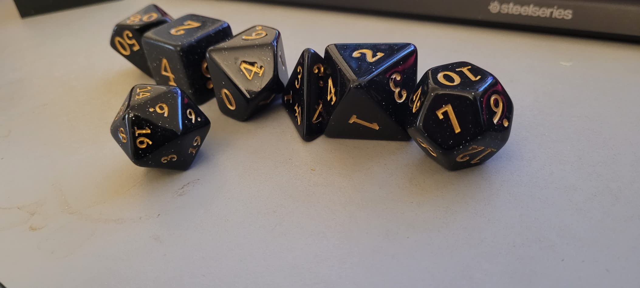 Wiz Dice Titan Dice - Polyhedral Large Dice Set for Tabletop RPG Adventure Games with a Wooden Dice Box - DND Jumbo Dice Set customer photo 1