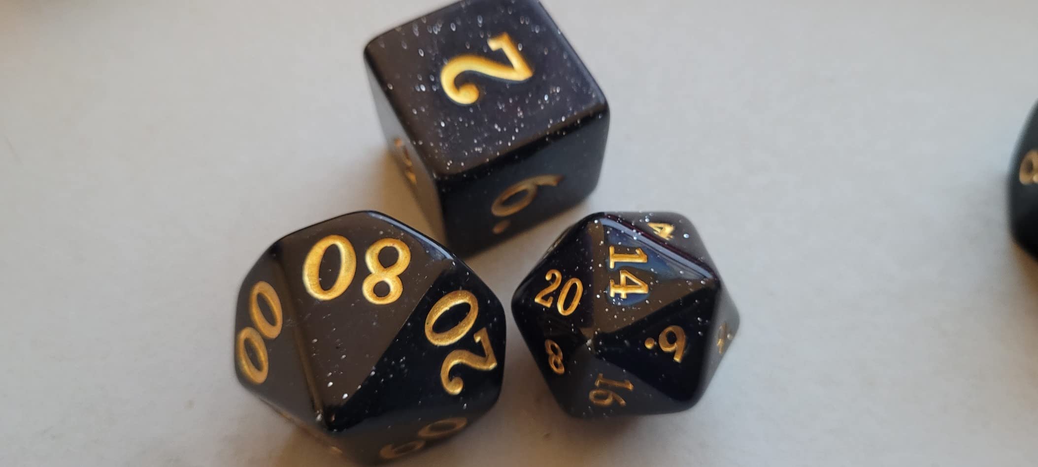 Wiz Dice Titan Dice - Polyhedral Large Dice Set for Tabletop RPG Adventure Games with a Wooden Dice Box - DND Jumbo Dice Set customer photo 2