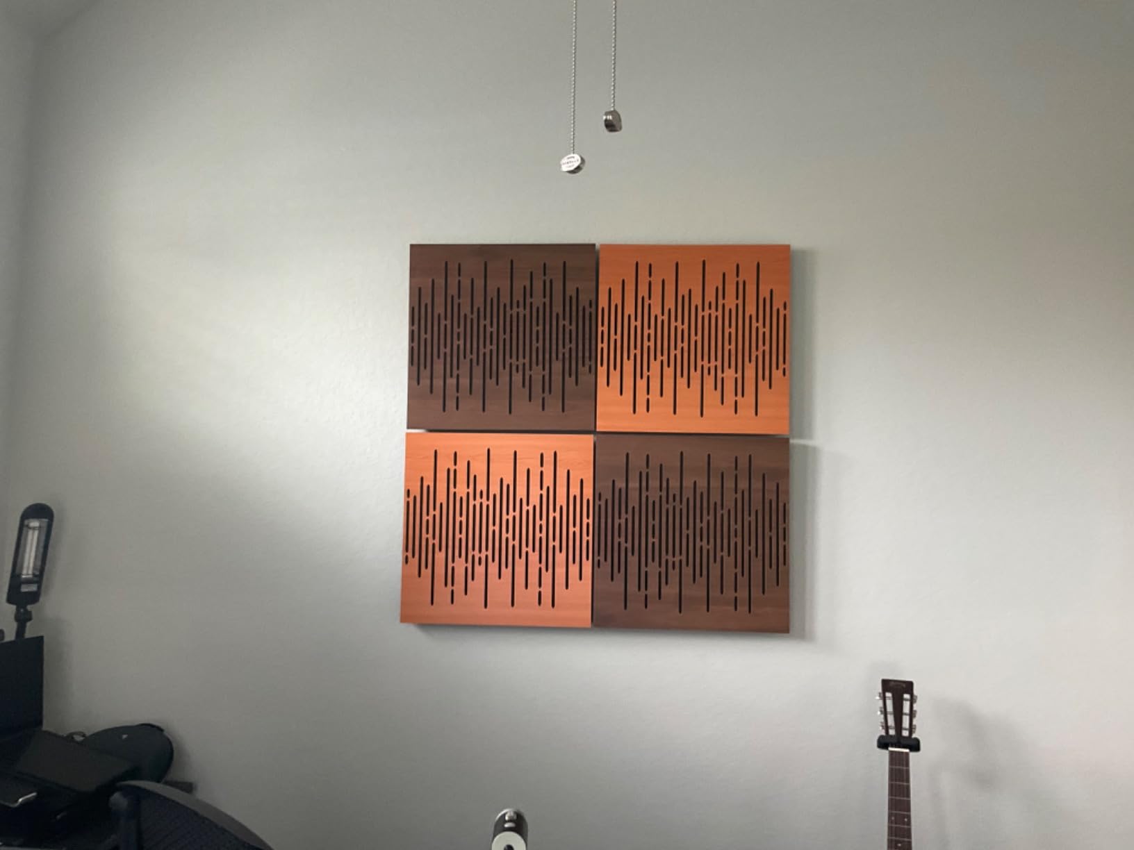 (2 Pack) - Sound Absorption-Diffuse Acoustic Panel «Wave» | 19.7''x19.7''x2.1