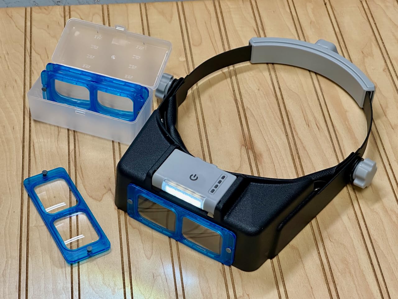Headband Magnifier Double Lens Head-Mounted Reading Magnifier Loupe Jewelry Visor Optical Glass Binocular Magnifier with Lens Magnification-1.5X 2X 2.5X 3.5X customer photo 2