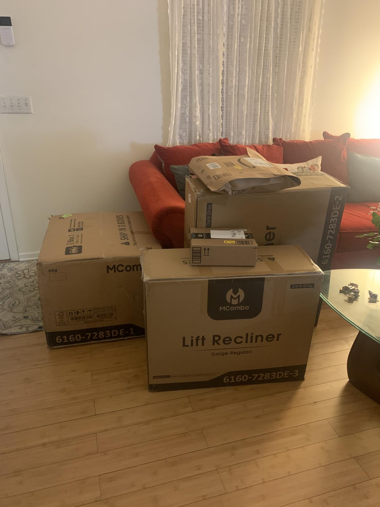 MCombo Power Lift Recliner Chair with Extended Footrest for Elderly People, Fabric 7287/7087 customer photo 1