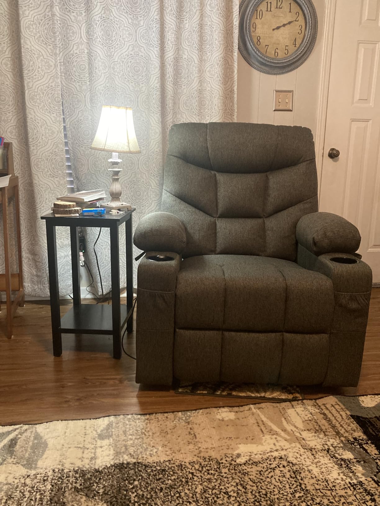 MCombo Power Lift Recliner Chair with Extended Footrest for Elderly People, Fabric 7287/7087 customer photo 2