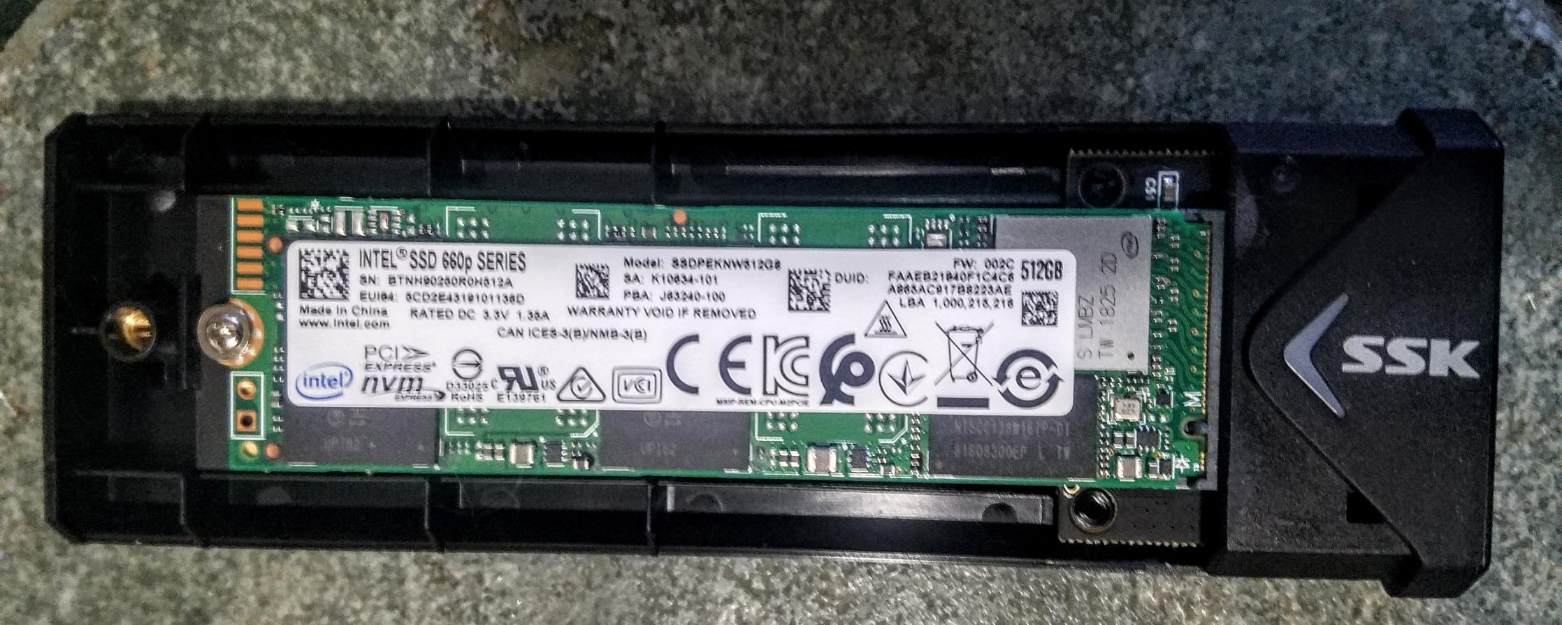 SSK M.2 NVME SATA SSD Enclosure, Improved RTL9210B Chip USB 3.2 Gen 2 10Gbps to PCI-E NGFF Adapter, M-Key/B+M Key External SSD Enclosure Aluminum Support UASP TRIM 2242/2260/2280 customer photo 2