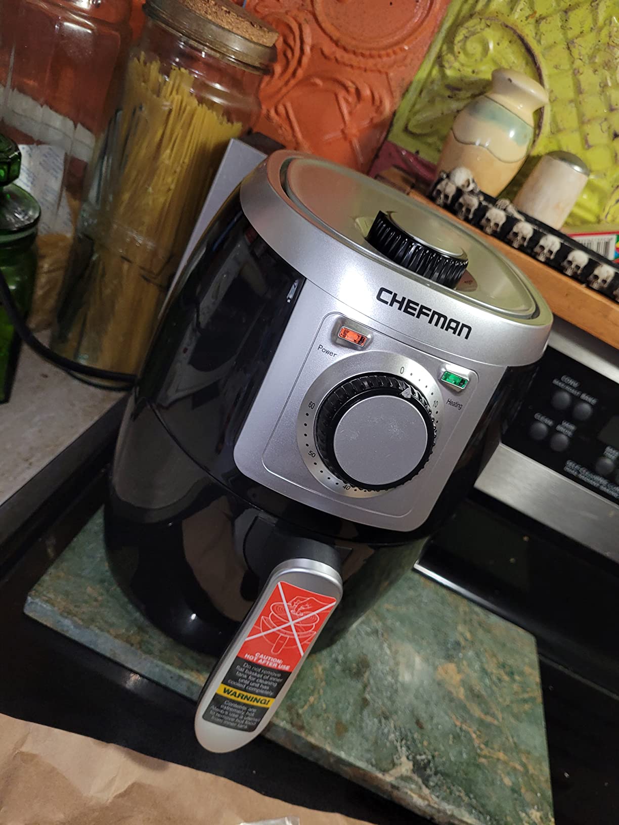 CHEFMAN Small, Compact Air Fryer Healthy Cooking, 2 Qt, Nonstick, User Friendly and Adjustable Temperature Control w/ 60 Minute Timer & Auto Shutoff, Dishwasher Safe Basket, BPA - Free, Black customer photo 1