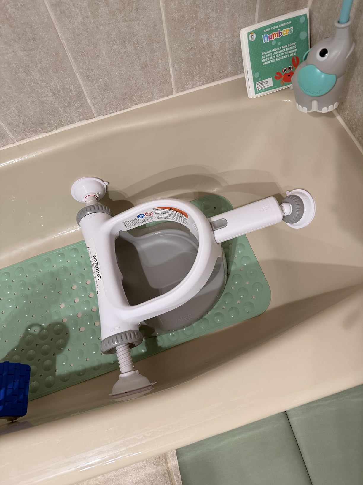 Ingenuity My Bath Seat for Sit-Up Baby Bathing, Sure & Secure Suction Cups, ASTM Safety Tested & Approved, Backrest for Assisted Sitting customer photo 2