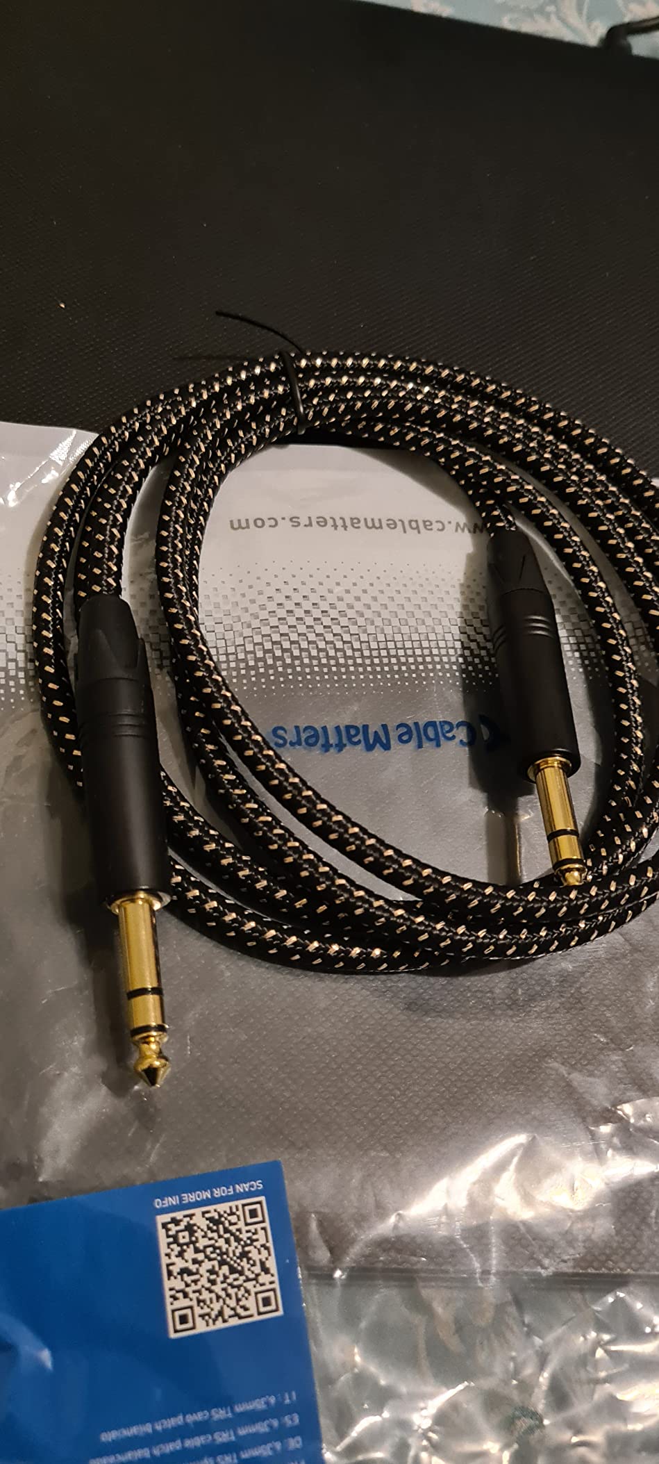 Cable Matters Premium Braided Balanced 1/4 Inch TRS Cable 6 ft customer photo 1