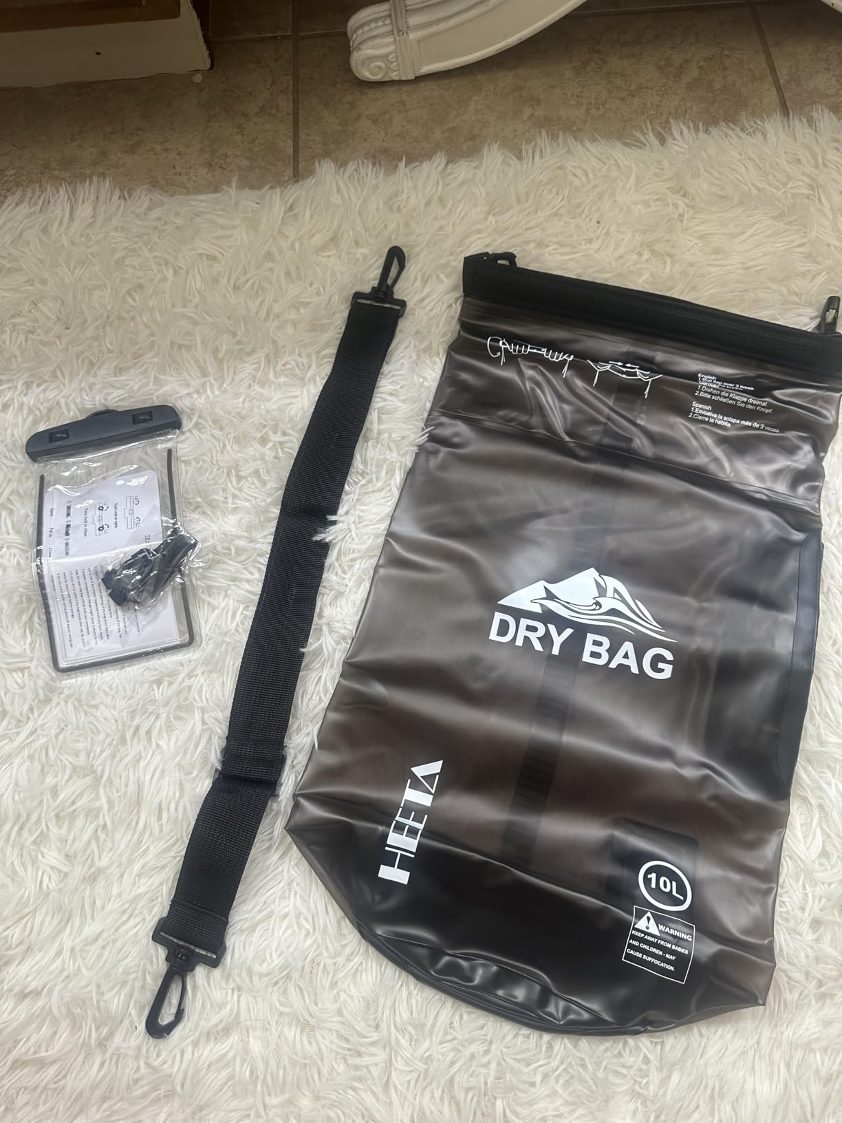 HEETA Dry Bag Waterproof for Women Men, 5L/10L/20L/30L/40L Roll Top Lightweight Dry Storage Bag Backpack with Phone Case for Travel Swimming Boating Kayaking Paddle Board Camping Beach Accessories customer photo 1