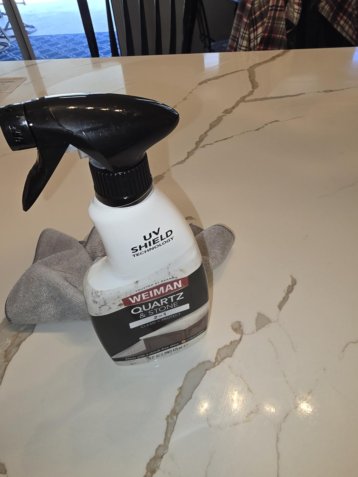 Weiman Quartz Countertop Cleaner and Polish (2 Pack w/Micro Towel) Clean and Shine Your Quartz Countertops Islands and Stone Surfaces with Ultra Violet Protection customer photo 1