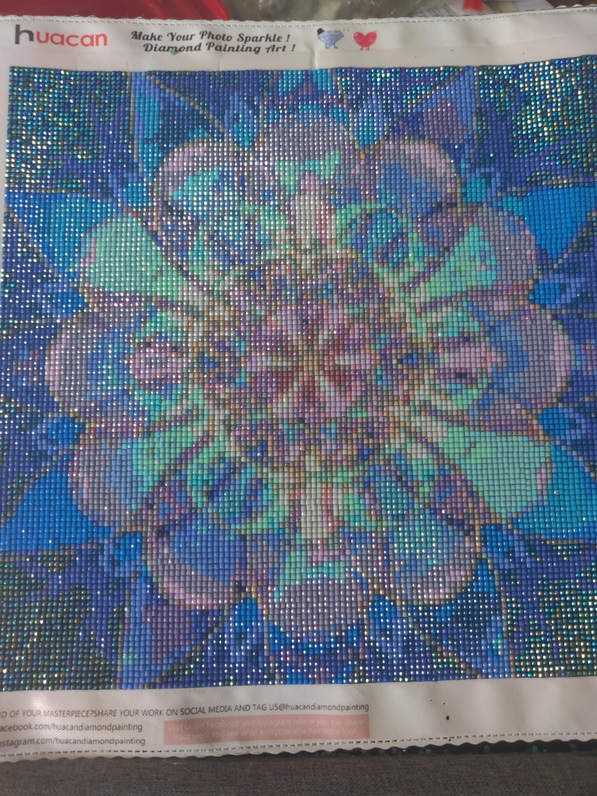Huacan 5D Diamond Painting Kit Mandala Diamond Art Kits for Adults Full Square Drill Flower DIY Paint with Diamonds Art Craft customer photo 2