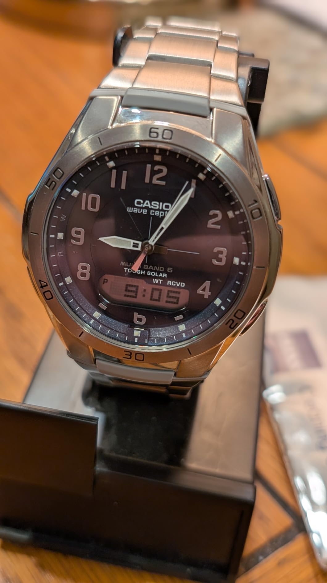 CASIO WVA-M640TD-2AJF Titanium Radio Solar Watch, Wave Ceptor, Solar Radio customer photo 1