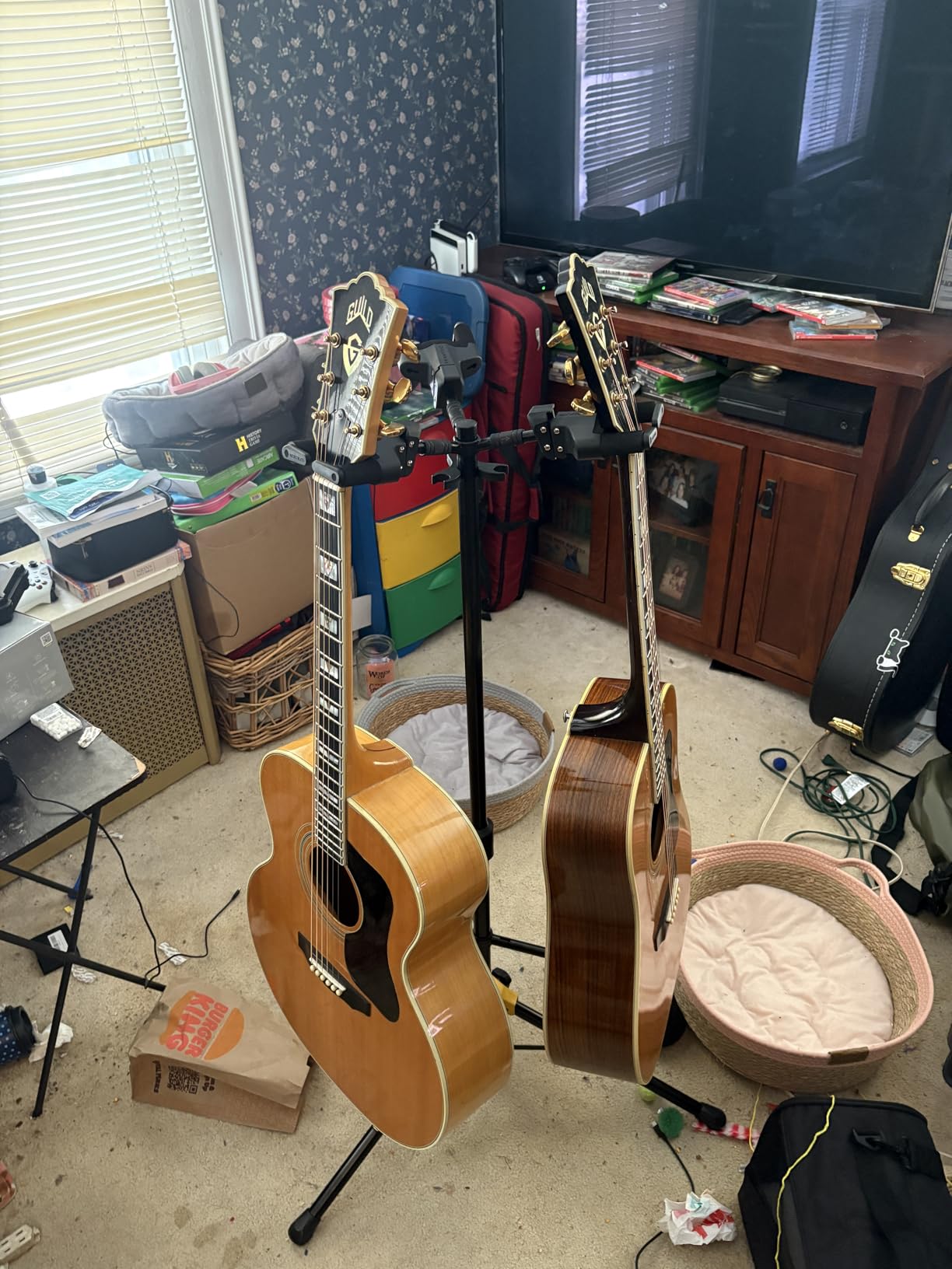 Hercules GS432B PLUS Tri Guitar Stand with Auto Grip System and Foldable customer photo 2