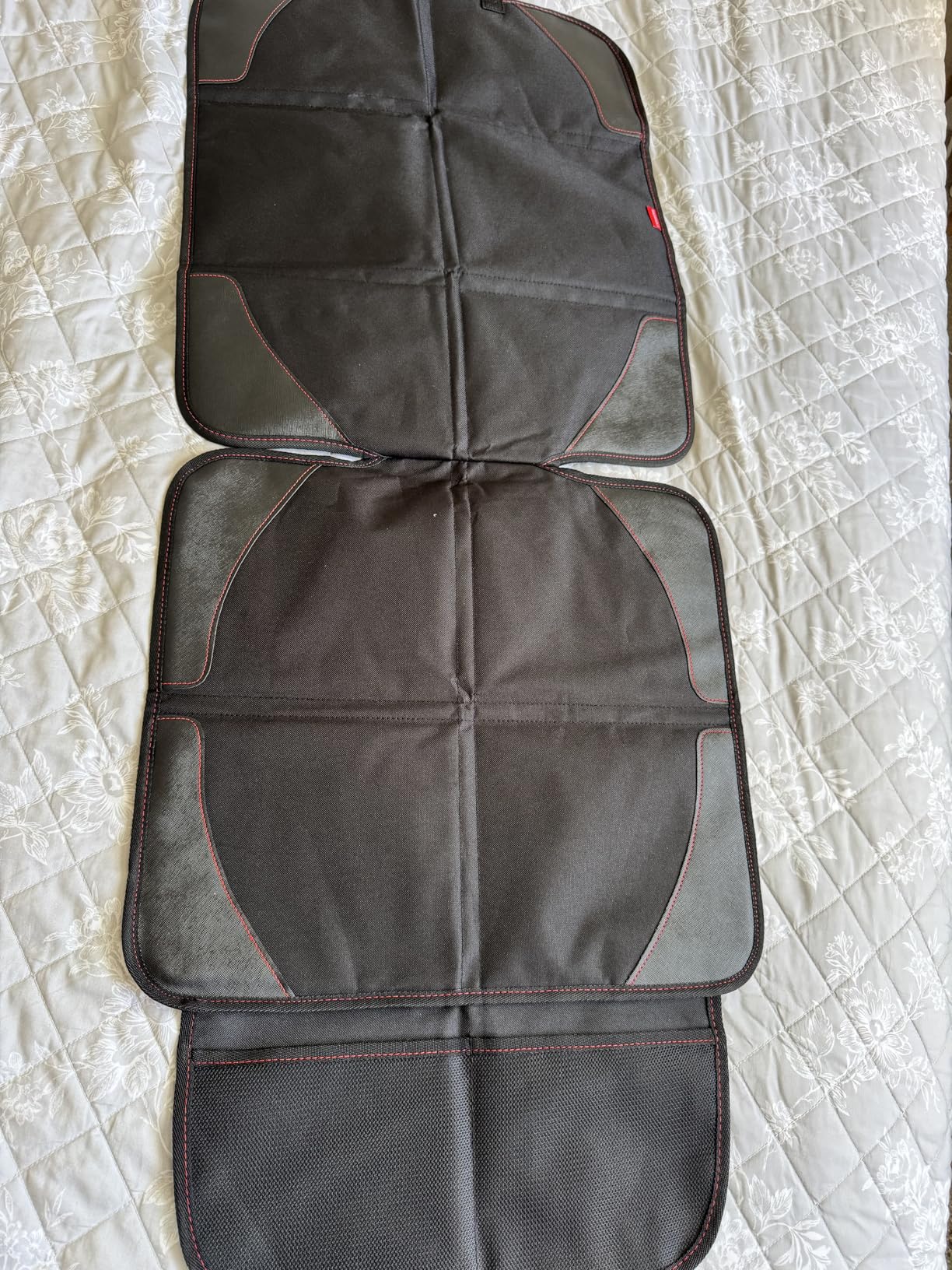 MORROLS Car Seat Protector, 2 Pack Carseat Protector with Thick Padding, Baby/Pets for Child Car Seat-Mesh Pockets-Waterproof-Universal Size(Black) customer photo 2