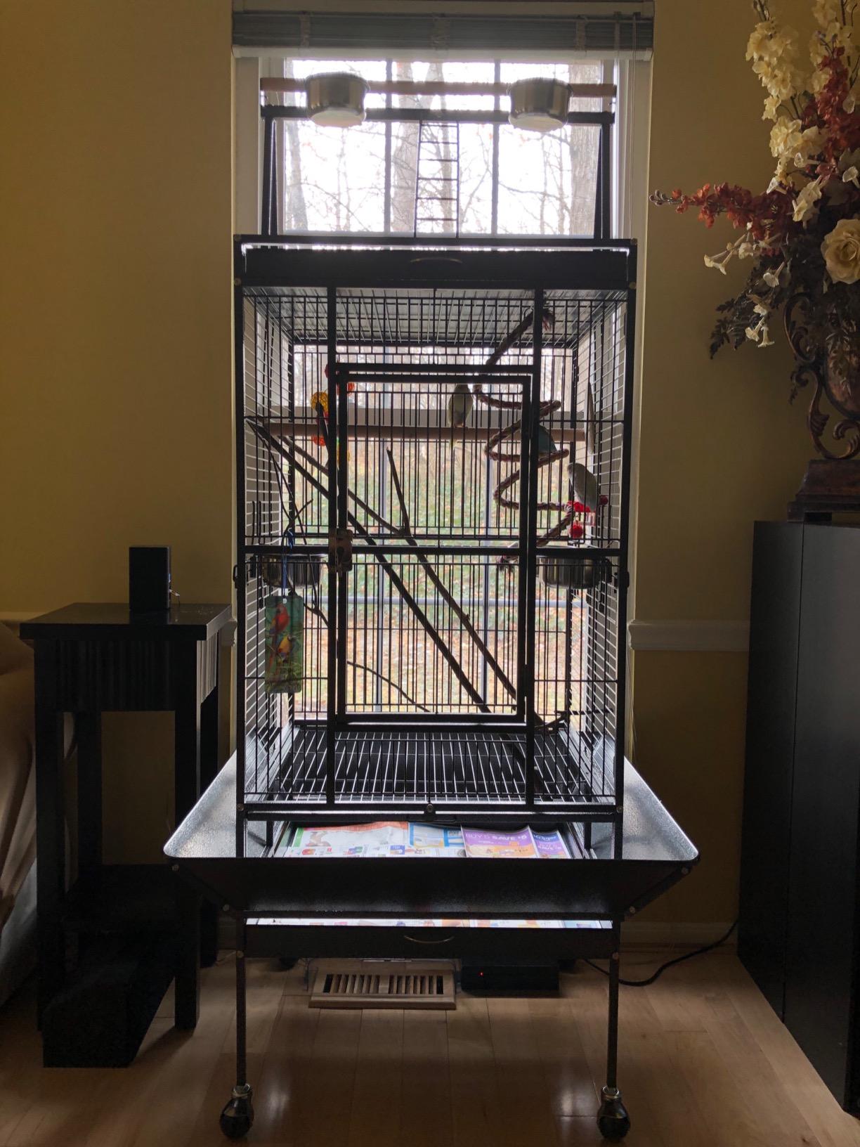 Yaheetech 68-inch Rolling Play Top Large Parrot Bird Cage for African Grey Cockatiel Conure Lovebird Parakeet Budgie customer photo 2