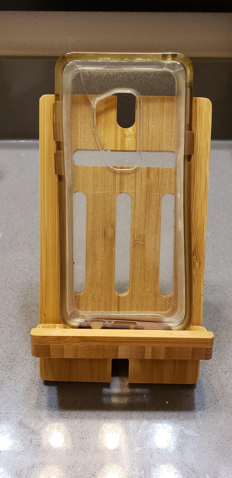 Cute Dog Cellphone Holder Stand Wooden Smartphone Desk Holder for All Mobile Phones Animal Phone Stand Desk Ornament customer photo 1
