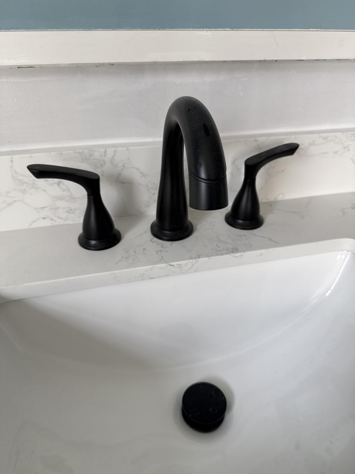 Delta Faucet Broadmoor Pull Down Bathroom Faucet Brushed Nickel, Bathroom Faucet, Widespread Bathroom Faucet 3 Hole with Magnetic Docking, Bathroom Sink Faucet, SpotShield Stainless 35765LF-SPPD customer photo 2