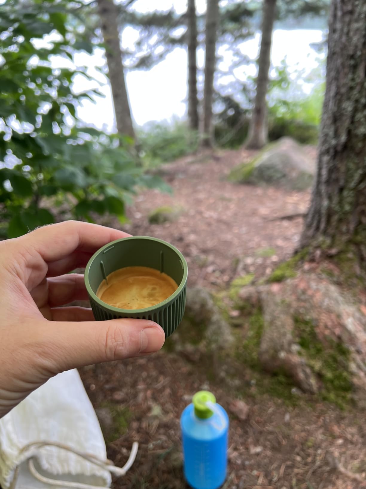 WACACO Nanopresso Portable Espresso Maker Bundled with Protective Case, Upgrade Version of Minipresso, Mini Travel Coffee Machine, Perfect for Camping, Travel and Office (New Elements Arctic Blue) customer photo 2