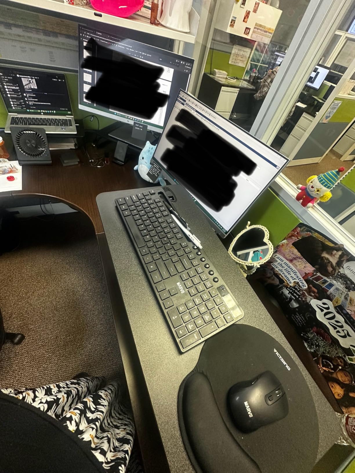 VIVO Black Small Single Top 28 inch Standing Desk Converter, Tabletop Sit to Stand Monitor Riser with Scissor Lift Height Adjustment, DESK-V011F customer photo 2