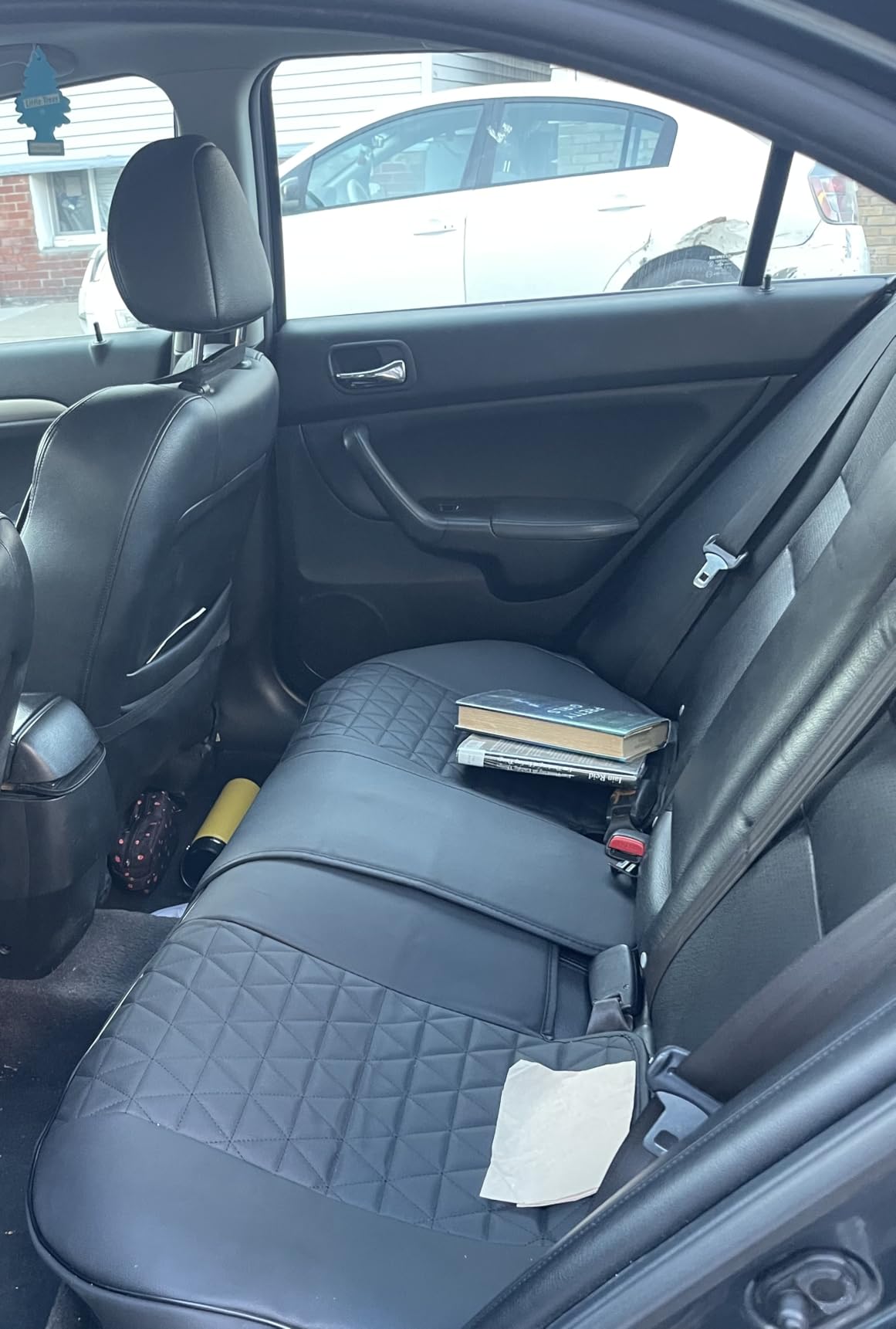 Black Panther Luxury Faux Leather Car Seat Cover Front Bottom Seat Cushion Cover, Anti-Slip and Wrap Around The Bottom, Fits 95% of Vehicles - 1 Piece, Black customer photo 2