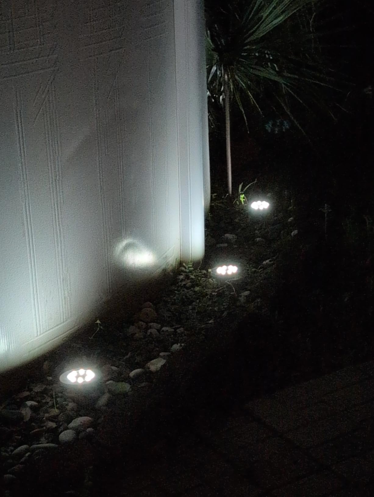 INCX 4.6 inch Solar Lights Outdoor Waterproof,12 Pack Solar Lights for Outside, Solar Garden Lights Landscape Lighting for Patio Pathway Lawn Yard Deck Driveway Walkway, Cold White customer photo 1