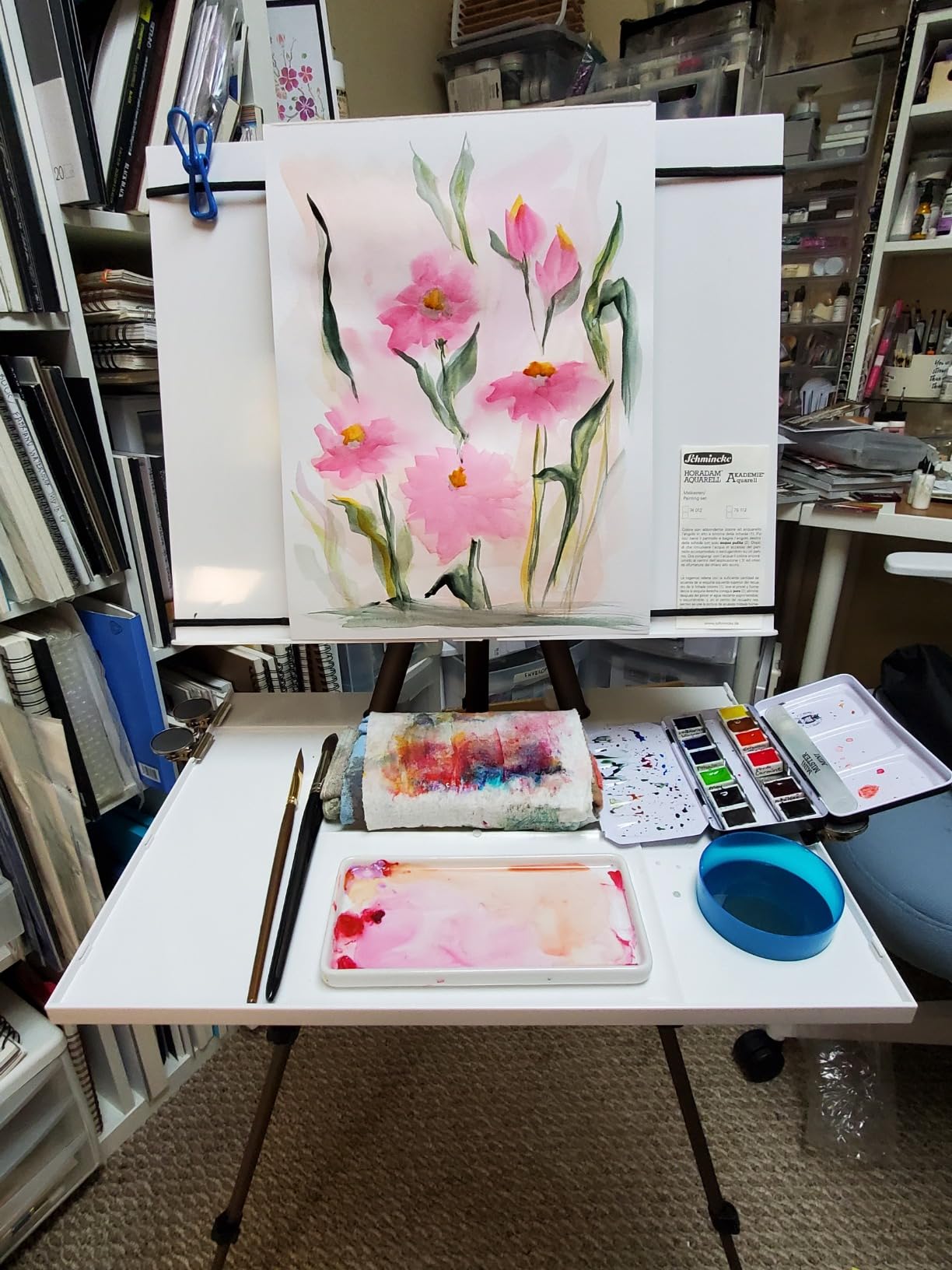 MEEDEN Plein Air Easel for Painting: Adjustable Travel Watercolor Easel Stand for Adults- Collapsible Portable Tripod for Artists customer photo 2