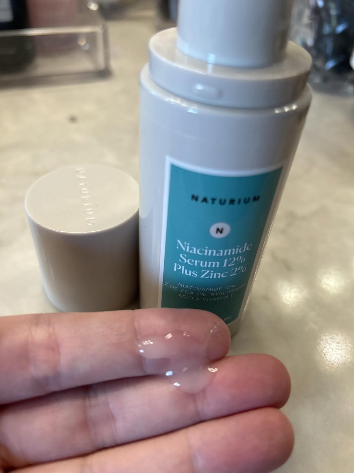 Naturium Niacinamide Face Serum 12% Plus Zinc 2%, Anti-Aging, Pore Minimizer & Dark Spot Corrector with Hyaluronic Acid & Vitamin E, Vegan & Cruelty-Free, 1 oz customer photo 1
