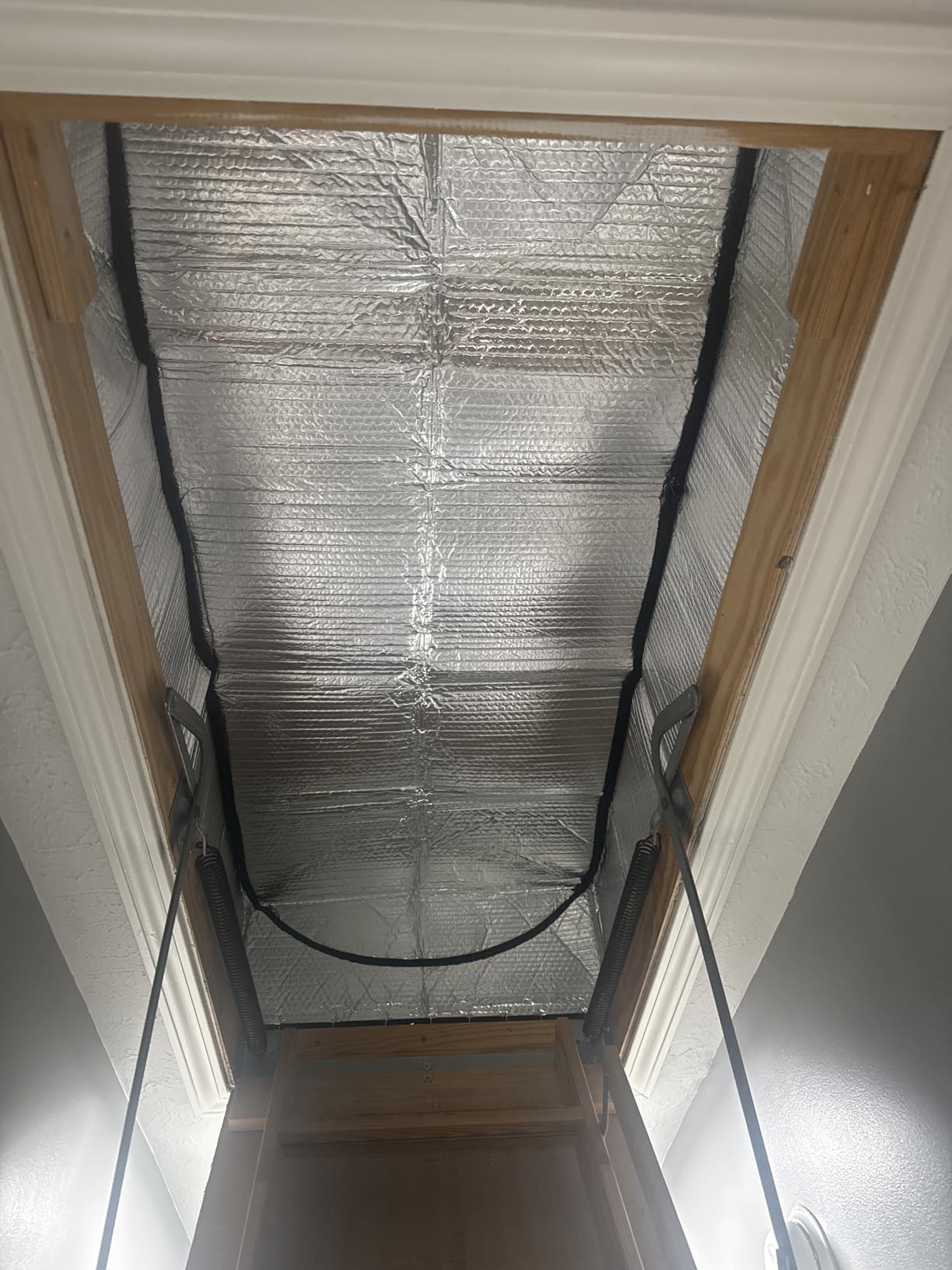 Attic Stairway Insulation Cover - Premium Energy Saving Attic Stairs Door Ladder Insulator Pull Down Tent with Zipper 25 in x 54 in x 11In (Attic Cover) customer photo 2
