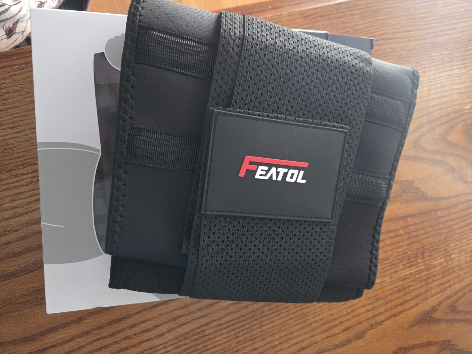 FEATOL Back Brace Support Belt-Lumbar Support Back Brace for Back Pain, Sciatica, Scoliosis, Herniated Disc Adjustable Support Straps-Lower Back Brace with Removable Lumbar Pad for Men & Women customer photo 1