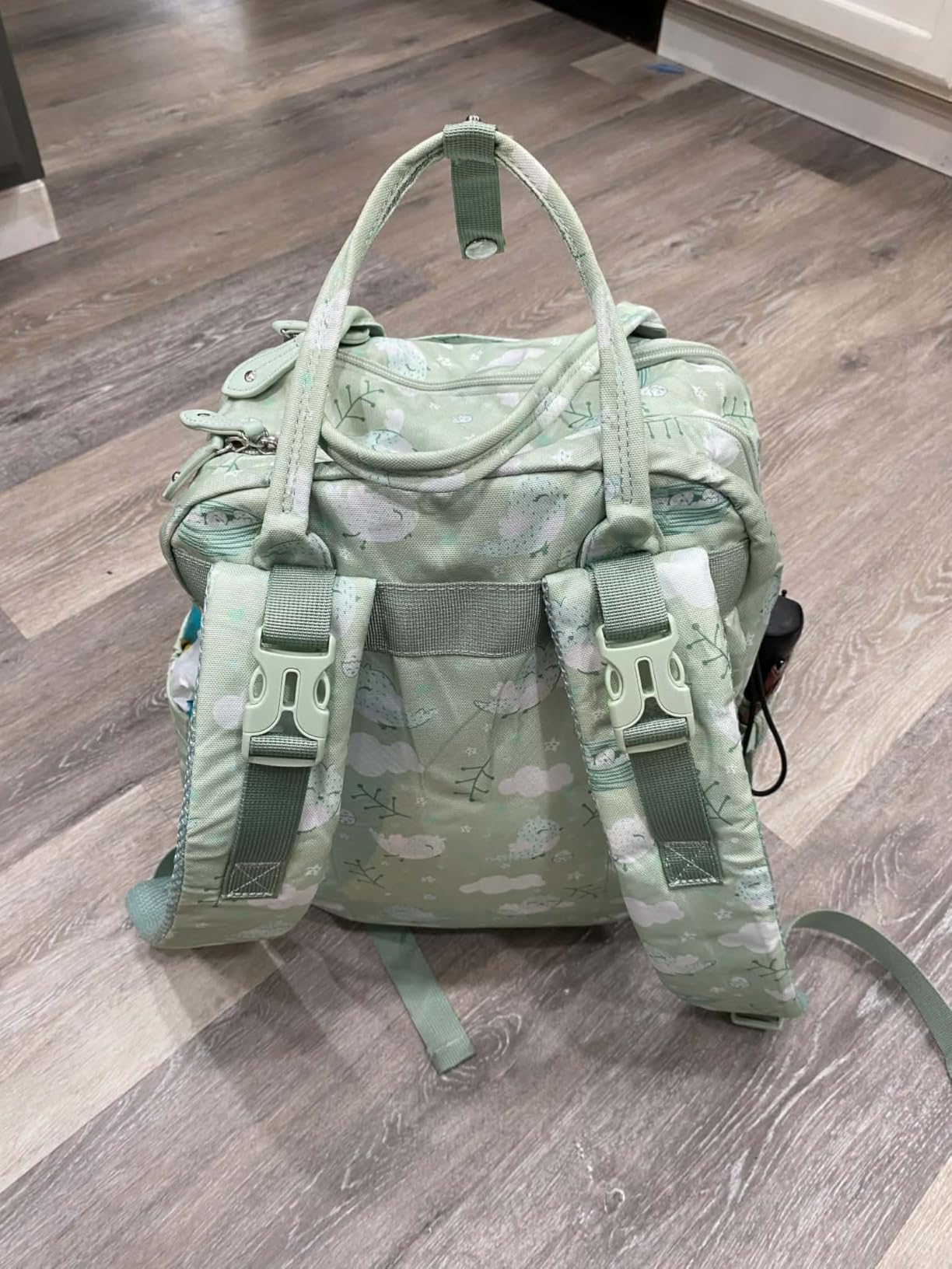 BabbleRoo Diaper Bag Backpack - Baby Essentials Travel Tote - Multi Function Water Resistant Diaper Bag, Travel Essentials Baby Bag with Changing Pad, Stroller Straps & Pacifier Case - Dark Gray customer photo 1