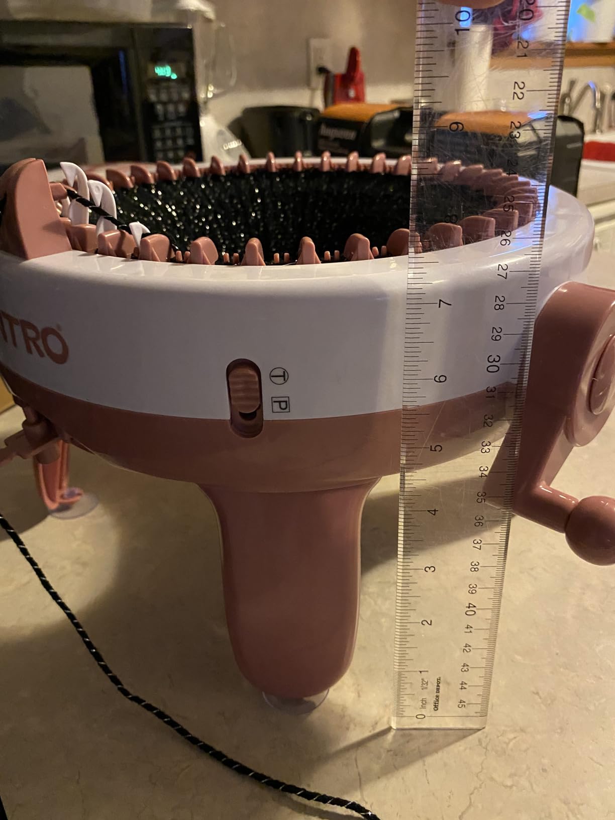 MIAOKE Knitting Machine, 48 Needles King Size Smart Weaving Loom Knitting Round Loom, Smart Knitting Board Rotating Double Knit Loom Machine, DIY Knitting Loom Machines Weaving Loom Kit for Adults customer photo 1