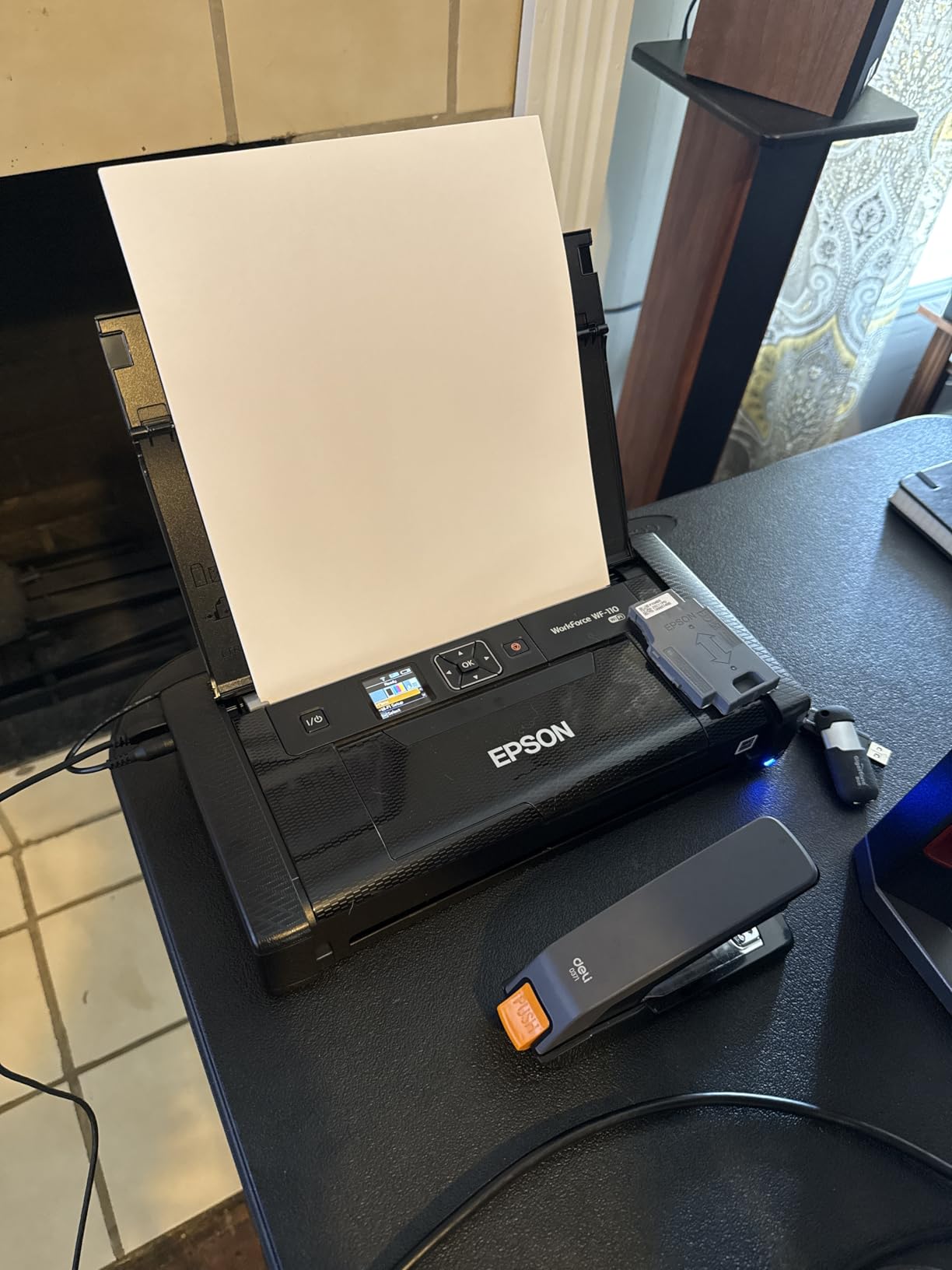 Epson WorkForce WF-110 Wireless Color Mobile Printer,White, Small,Black customer photo 1