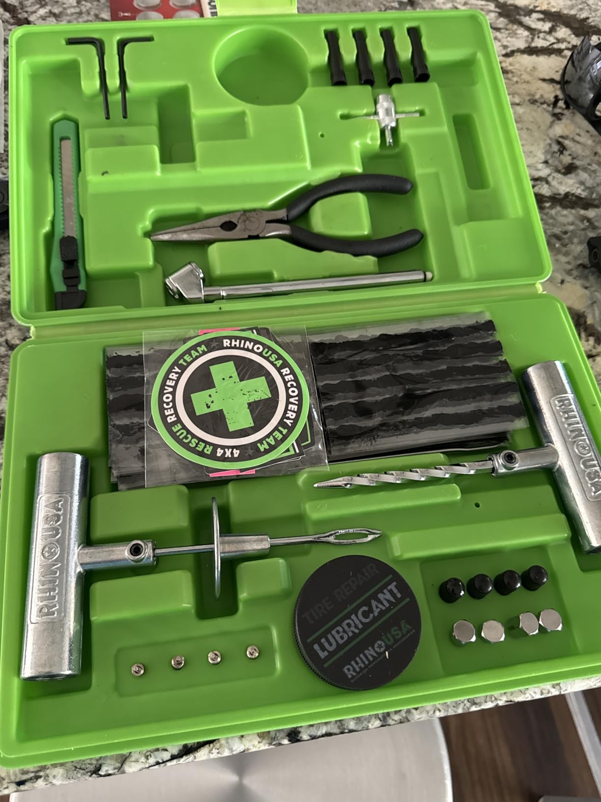 Rhino USA Tire Repair Kit (86-Piece) Professional Heavy Duty Tire Plug Kit to Fix Punctures & Patch Flats with Ease - Ultimate Tubeless Tire Repair Tools for Car, Motorcycle, ATV, UTV, RV and Trailer customer photo 2