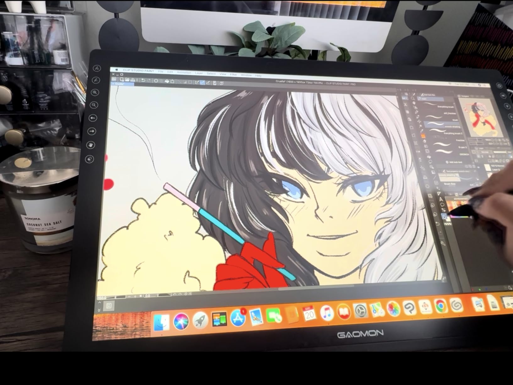 GAOMON PD1561 Drawing Monitor Art Tablet with Adjustable Stand, 10 Shortcut Keys, Tilt Support, Battery-Free Pen, 15.6-inch Graphics Tablet for Mac, Windows PC customer photo 1